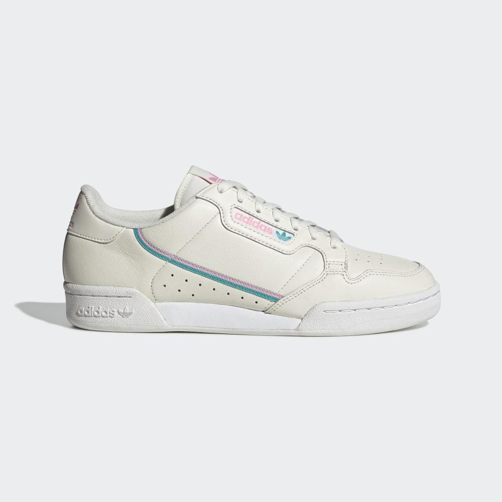 Originals Adidas Continental 80 Barbati Romania - Albi/Roz/Turcoaz Deschis EE5357